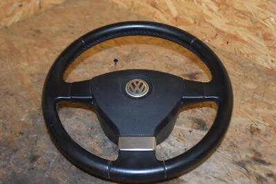 Original VW  Golf 5 1Q0419091F Leder Lenkrad 3 Speichen Blaue Nähte - Bild 1 von 4