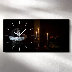 Wanduhr Leinwand Bild Uhr Kunstdruck 60x30 Kunst Tiere Hund Foto - Bild 1 von 9