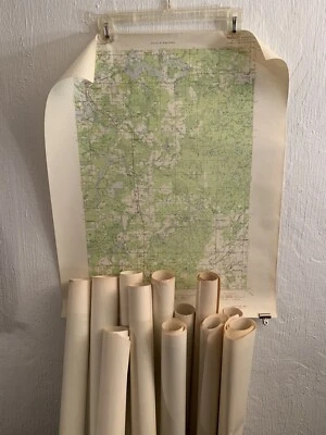 Лот винтажных топографических карт округа Висконсин 1952 г. геологическая служба США - Изображение 1 из 4