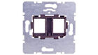 Berker / B. Kwadrat Double carrier plate with brown fixing element 454107 /T2UK