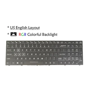 US UI Keyboard for Clevo N870HJ1 N870HK1 N870HP6 N871EJ1 N871EK1 N875EP6 Backlit - Picture 1 of 13