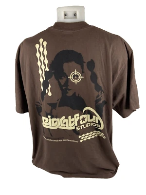 Sharpshooter Hombres Camiseta Grande Marrón Estampado Gráfico Ocho Cuatro Estudios Anime Juego Foto 1 de 4