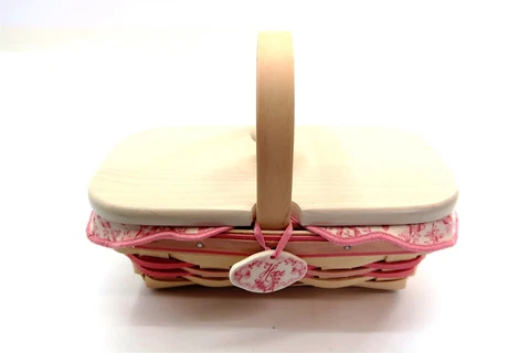 LONGABERGER 2000 Horizon of Hope Basket with Lid and Protector Breast Cancer Cover