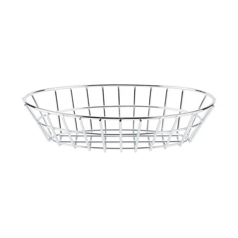 G.E.T. 4-20144 Chrome Oval Metal Wire Basket Metal Wire Baskets Collection Cover
