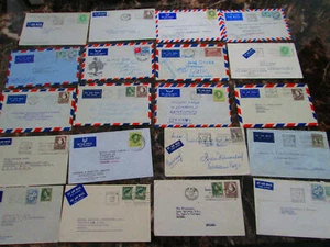 Lot 20 Australia Airmail Covers to Europe 1951-1965 - Picture 1 of 1