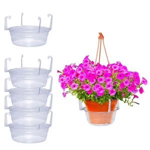 5 Hanging Planter Drip Trays Made in USA Durable Indoor Outdoor Water Catcher - Picture 1 of 8