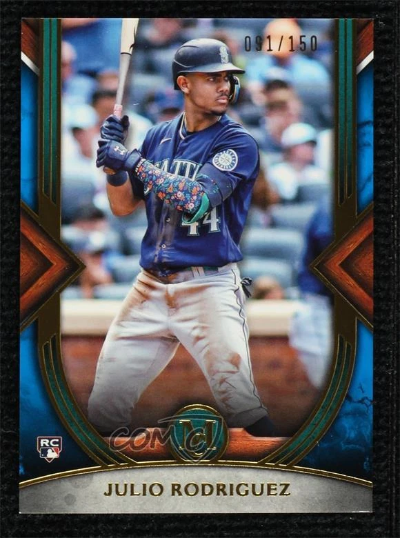 2022 Topps Museum Collection Sapphire 91/150 Julio Rodriguez #65 Rookie RC