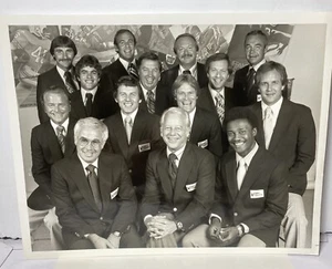 Football NBC TV Sports Commentators  Natl League Sundays 1978 Kickoff 9x7 B&W - Picture 1 of 7