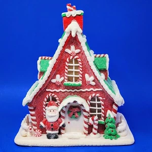 Valerie Parr Hill 10" ILUMINADO Casa de Pan de Jengibre NUEVO Santa DECORACIÓN NAVIDAD - Imagen 1 de 23