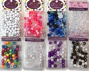 Hair Beads Big Size Acrylic Round Braids Jewellery Pony Bracelets Accessories - Picture 1 of 102