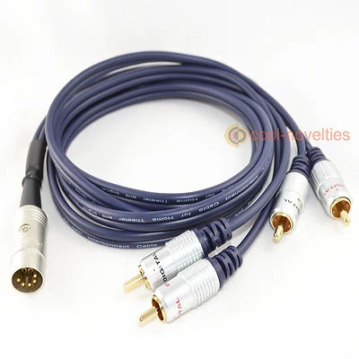 5 PIN DIN TO 4 X RCA TAPE/CASSETTE INTERCONNECT CABLE / PRE-AMP LEAD FOR NAIM - Image 1 of 3