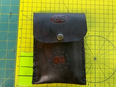 iPhone Pigskin Lined Carrying Case Custom carving - Image 1 of 4