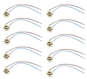 10x GU10 Lampenfassung Hochvolt Sockel Halterung 230V Keramik mit 205mm Kabel - Bild 1 von 8
