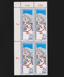 1973 Alemania DDR pista abobedada Sc#1450 margen numérico esquina como nuevo nunca bisagras V - Imagen 1 de 1