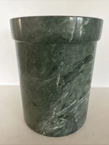 "Enfriador/soporte para utensilios vintage de mármol verde de 6"" de alto" - Imagen 1 de 3