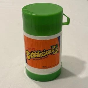 Coperchio verde thermos Bubilicious arancione bubblegum vintage anni 80 RARO retrò - Foto 1 di 13