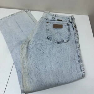 Jeans de mezclilla vintage WRANGLER Western Cowboy Rodeo lavado ácido 38 x NUEVOS NOS - Imagen 1 de 11