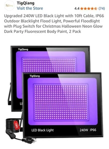 2 Stück UV Schwarzlicht 240 Watt UV LED Bühne Schwarzlicht Party DJ Club Tigqiang Neu - Bild 1 von 8