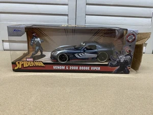 Jada Toys Marvel Spiderman Venom & 2008 Dodge Viper Maßstab 1:24 Diecast Auto - Bild 1 von 7
