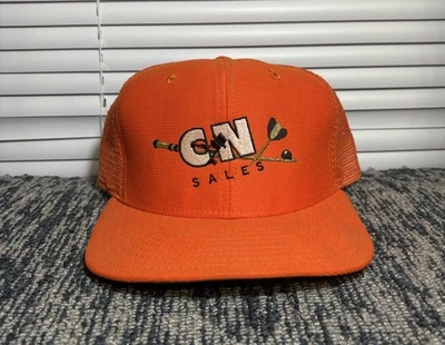 Vintage 80s New Era CN Sales Pool Stick Darts Hat Trucker Cap - Image 1 of 4