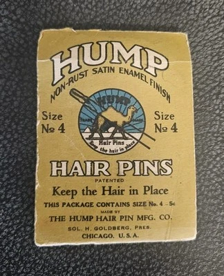 Antique The Hump Hair Pins Lot of 9 Chicago Camel Size 4  - Image 1 of 4