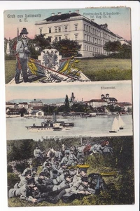 BÖHMEN , GRUSS AUS LEITMERITZ , KASERNE , LITOMERICE ca1898 - Picture 1 of 2