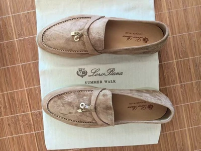 Tênis LORO PIANA Masculino Moda Mocassim Sapatos Macios Causais Tamanho US11(45) - Imagem 1 de 4