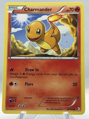 Pokemon - Charmander - 18/149 - Common - BW - Boundaries Crossed - NM - Image 1 of 2