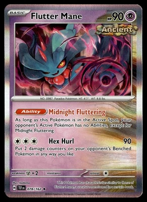 FLUTTER MANE 078/162 RARE TEMPORAL FORCES POKEMON - Image 1 of 4