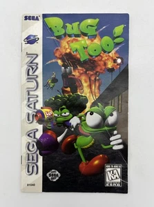 Bug Too Manual W/ Registration card ONLY. NO GAME Sega Saturn - Creased Front - Picture 1 of 8