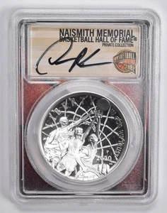 PR70 2020-P DENNIS RODMAN SIGNED Basketball HOF Commemorative Dollar PCGS *8532 - Picture 1 of 5