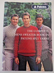 Patons Knitting Bk 2109 The Complete Mens Sweater Book 8ply 7 Styles Sizes 14-32 - Picture 1 of 5