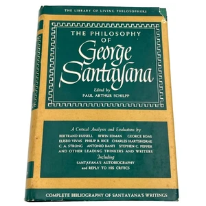 PHILOSOPHY OF GEORGE SANTAYANA Paul Schilpp Ed Vtg 1951 HC DJ Tudor Publishing - Bild 1 von 17