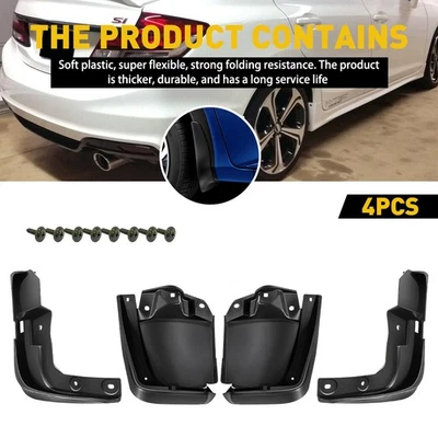 4x Front&Rear Mud Flaps Splash Guards for Honda Civic 2012 2013 2014 2015 Sedan - Image 1 of 4