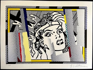 Roy Lichtenstein 'Wonder Woman' Lithograph Original Signed Numbered COA - Picture 1 of 13