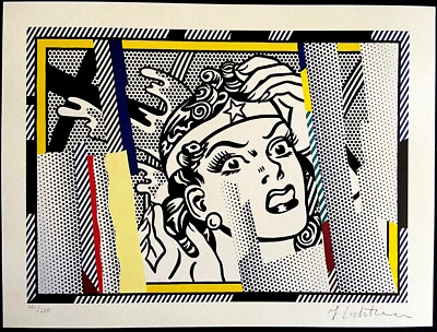 Litografía Roy Lichtenstein 'Wonder Woman' original firmada numerada certificado de autenticidad Foto 1 de 4
