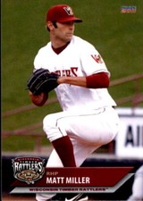 2011 Wisconsin Timber Rattlers Choice #16 Matt Miller Zionsville Indiana IN Card