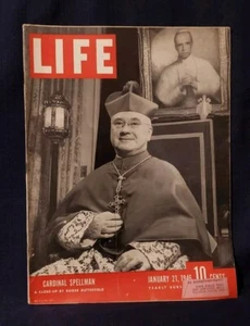 Life Magazine January 21, 1946 Cardinal Spellman Great Advertising Color Photos - Picture 1 of 4
