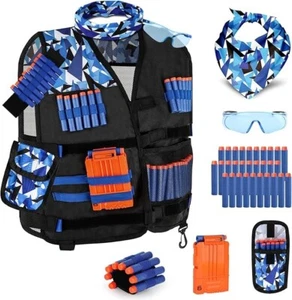 Lehoo Castle Nerf Tactical Vest Kit for Nerf Guns with Tactical Mask Wrist Dart - Picture 1 of 6