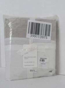 Pottery Barn Belgian Flax Linen Bed Skirt w/Side Pleats Queen 18" Drop, Flax NWT - Picture 1 of 4