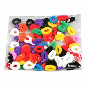 Haargummi 100 Stk Haarband Zopfband Zopfgummi Elastisch Bunt Zopf Dehnbar - Bild 1 von 1
