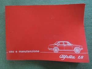 ALFA ROMEO ALFETTA 1.8 SEDÁN MANUAL DEL PROPIETARIO ITALIANO Público # 2391 Impreso 2/1976 - Imagen 1 de 19