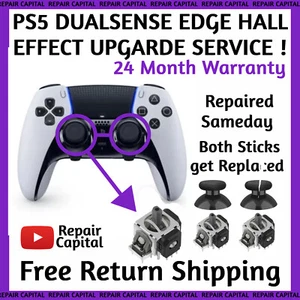 PS5 DUALSENSE EDGE STICK Drift Repair Service - TMR GULIKIT Upgrade on BOTH - Picture 1 of 3