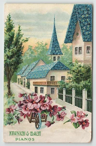 Postcard Advertising Kranich & Bach Pianos - Picture 1 of 2