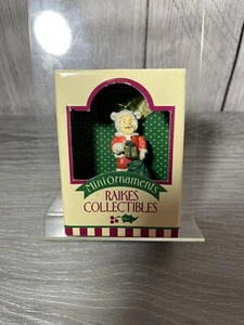 Raikes Collectibles Mini Ornaments "Santa Bear" #51490 New Christmas Collectible - Picture 1 of 2