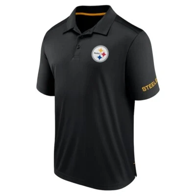 Fanatics Men’s Pittsburgh Steelers Made The Team Black Polo Jersey Shirt Large L