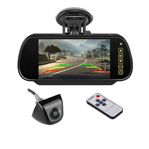 Touchscreen 7" Car Rear View Mirror Monitor+Reverse Rear View Backup Camera KIT - Picture 1 of 13
