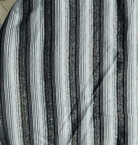 Cotton Blend Silver, Grey & Black Striped Knit Fabric  3 yds X 56" - Picture 1 of 6