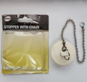 Danco Universal Rubber Sink Stopper w/ Chain - Fits 1" to 1-3/8" - 80784 - Picture 1 of 3