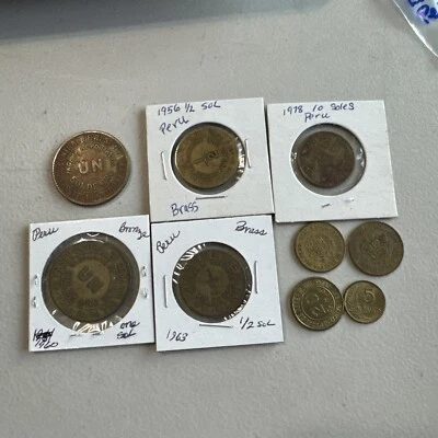 Lote de 9 monedas Perú 1943-1987 denominaciones mixtas Foto 1 de 4